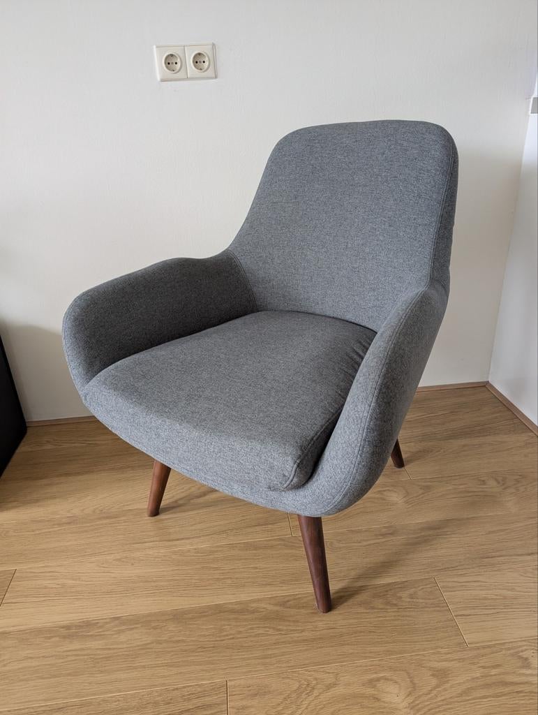 Made fauteuil woonkamer stoel, Ophalen, 75 tot 100 cm, Zo goed als nieuw, Stof
