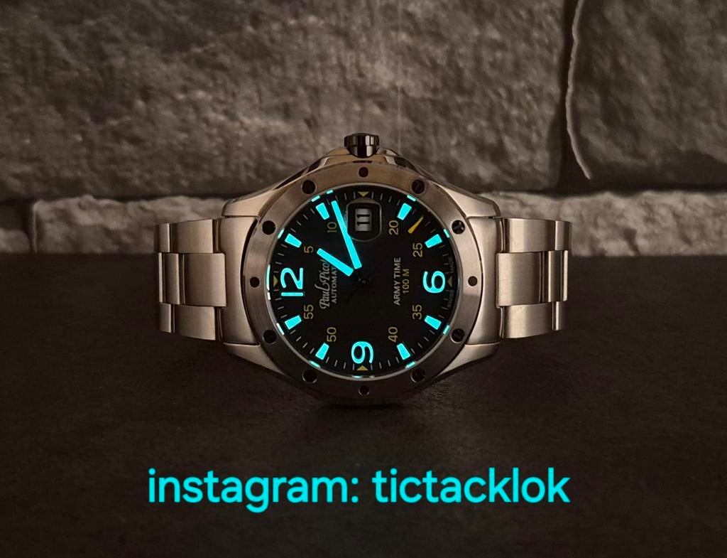 Paul Picot Army Time Flyingstar full Set 2023 + extra Band, Overige merken, Staal, Staal, Polshorloge