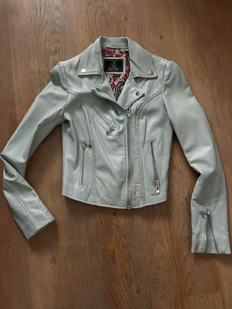 Leer jasje van Rino & Pelle, Kleding | Dames, Jassen | Zomer, Ophalen of Verzenden, Zo goed als nieuw, Maat 34 (XS) of kleiner