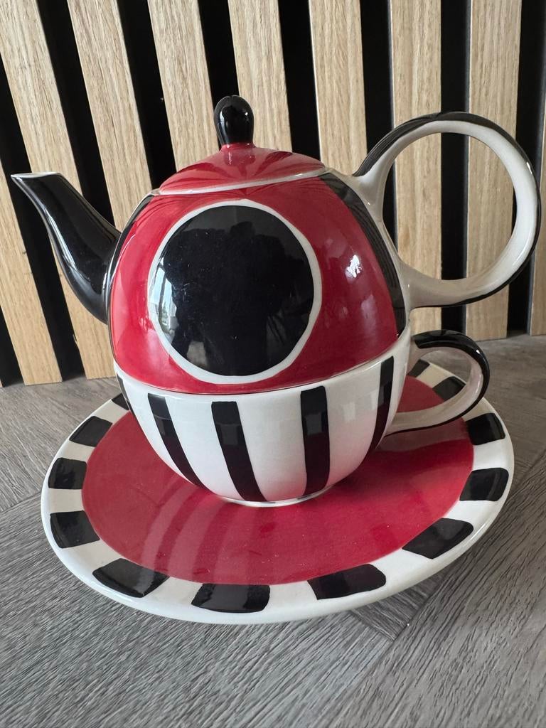 HENRI AIX EN PROVENCE tea fore one theepot met schotel, Tea for one, Verzenden, Henri aix en provence, Zo goed als nieuw