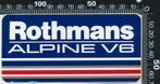 Sticker: Rothmans - Alpine V6 (2), Ophalen of Verzenden, Zo goed als nieuw, Auto of Motor