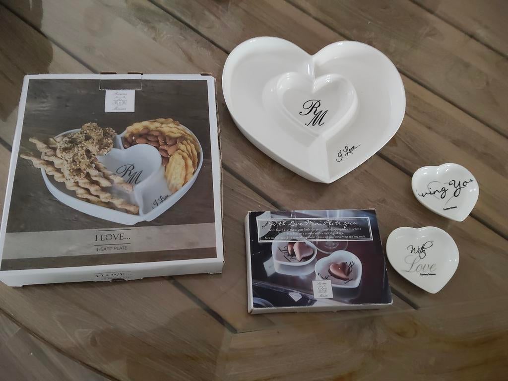 Riviera Maison heart plate's, Ophalen of Verzenden, Zo goed als nieuw