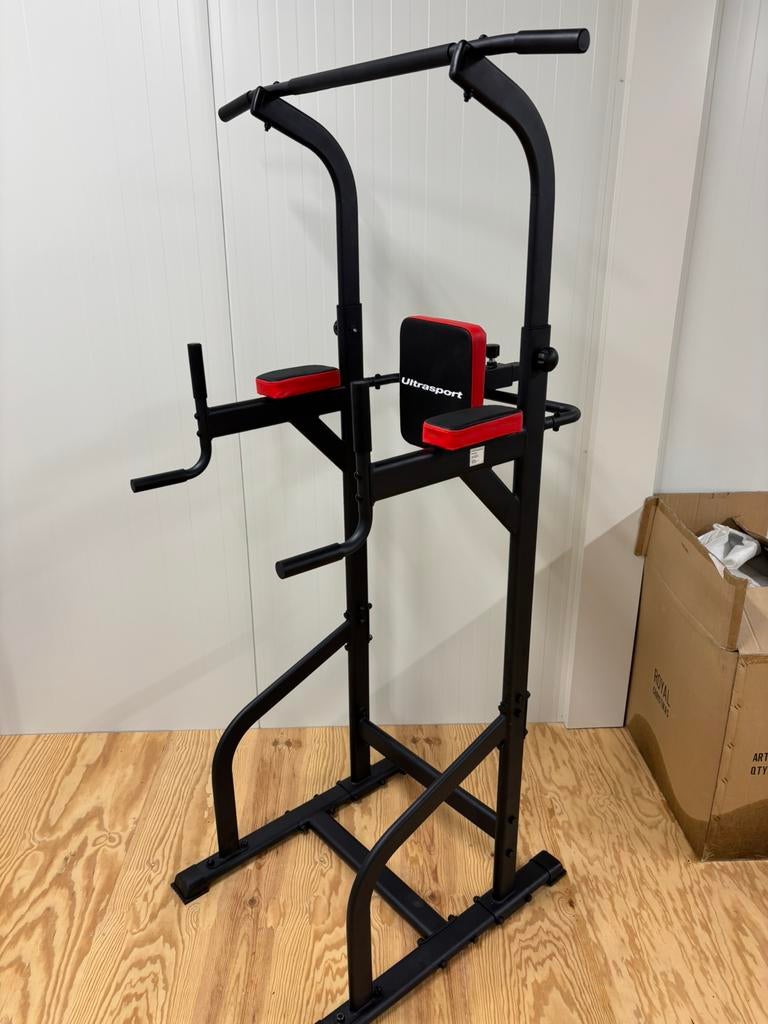 Power tower, dip station, pull-up station, Ophalen of Verzenden, Zo goed als nieuw, Krachtstation