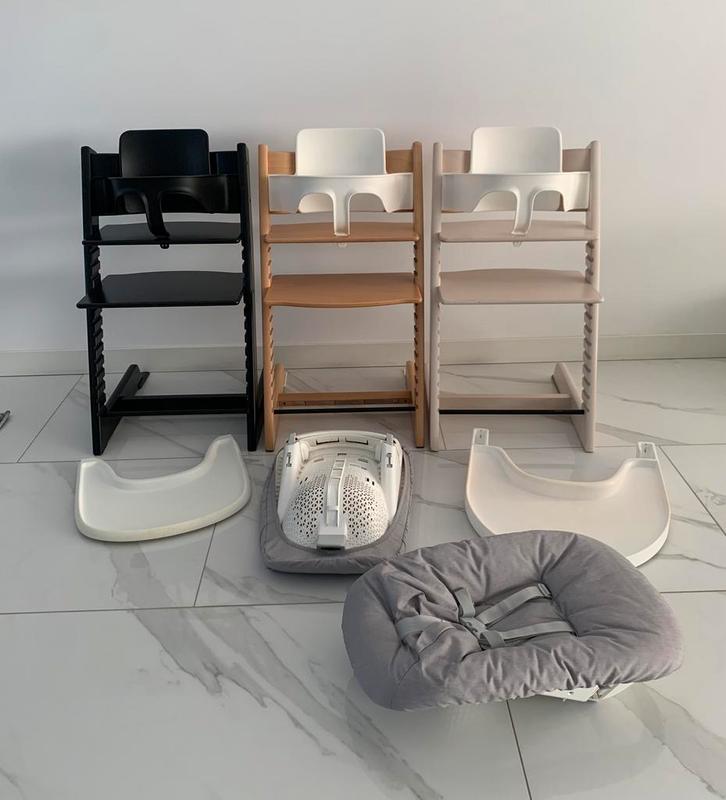 3x Nieuw Model Zgan Stokke kinderstoel / Newborn 2 Standen, Kinderen en Baby's, Kinderstoelen, Zo goed als nieuw, Meegroeistoel