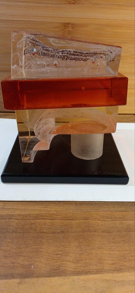 Uniek Glaskunst Object – Lubomír Ferko – Optisch Glas, Ophalen of Verzenden