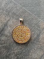 Gouden hanger met gele diamanten, Sieraden, Tassen en Uiterlijk, Kettinghangers, Ophalen of Verzenden, Zo goed als nieuw, Goud