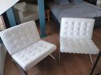 2 witte Mies van der Rohe Barcelona Fauteuils, Ophalen