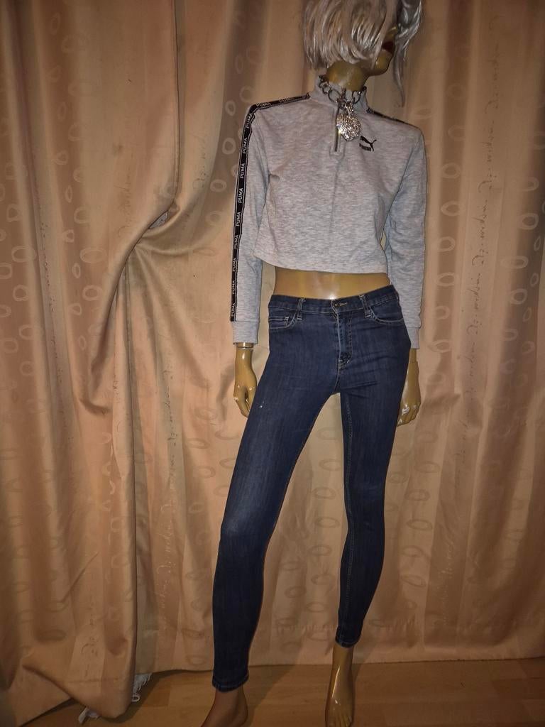 Donkerblauwe spijkerbroek van vanilia maat 36 zgan, Blauw, Vanilia, Ophalen of Verzenden, Zo goed als nieuw