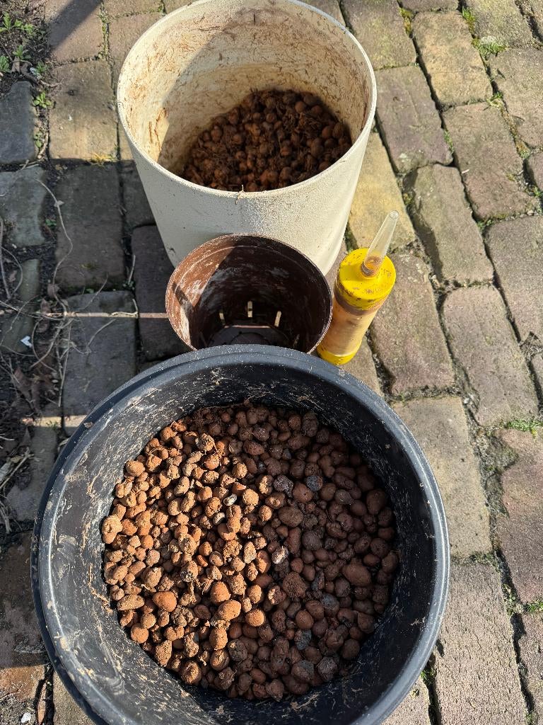 Hydrocultuur bak met toebehoren, Tuin en Terras, Kunststof, Gebruikt, Rond, Binnen