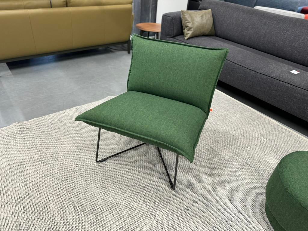 Nieuw Jess Design Earl Fauteuil Groen stof Stoel, Huis en Inrichting, Fauteuils, Nieuw, 75 tot 100 cm, Ophalen of Verzenden, Jess