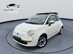 Fiat 500 C 1.2 Lounge Airco Lm velgen Zeer nette auto !, Auto's, Gebruikt, 4 cilinders, Cabriolet, Wit