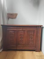 Antiek eiken meubel met houtsnijwerk, Ophalen