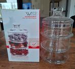 Nieuwe glazen voorraadpotten, 6 stuks, stapelbaar, Ophalen of Verzenden