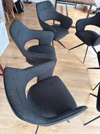 6 Masone stoelen antraciet, Ophalen, Zo goed als nieuw, Vijf, Zes of meer stoelen, Stof