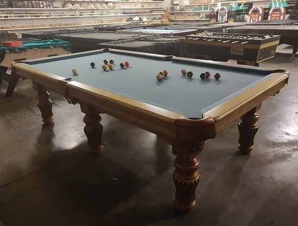 9 FEET POOLTAFEL NIEUW OP LEISTEEN, Sport en Fitness, Biljarten en Poolen, Ophalen of Verzenden, Nieuw, Pooltafel