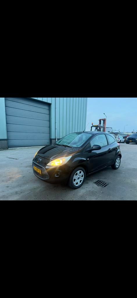 Ford Ka 1.2 51KW 2009 Zwart nette auto weinig km, Auto's, Voorwielaandrijving, Stof, 4 cilinders, 4 stoelen