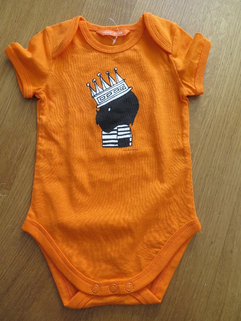 Oranje rompertje korte mouwtjes, maat 62/68, nieuw, Nacht- of Onderkleding, Jongetje of Meisje, Nieuw, Ophalen of Verzenden