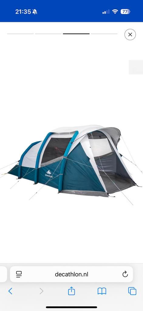 Quechua Air Seconds 4.1 F&B Tent - 2 Zomers Gebruikt, Caravans en Kamperen, Tenten, tot en met 4, Gebruikt, Ophalen