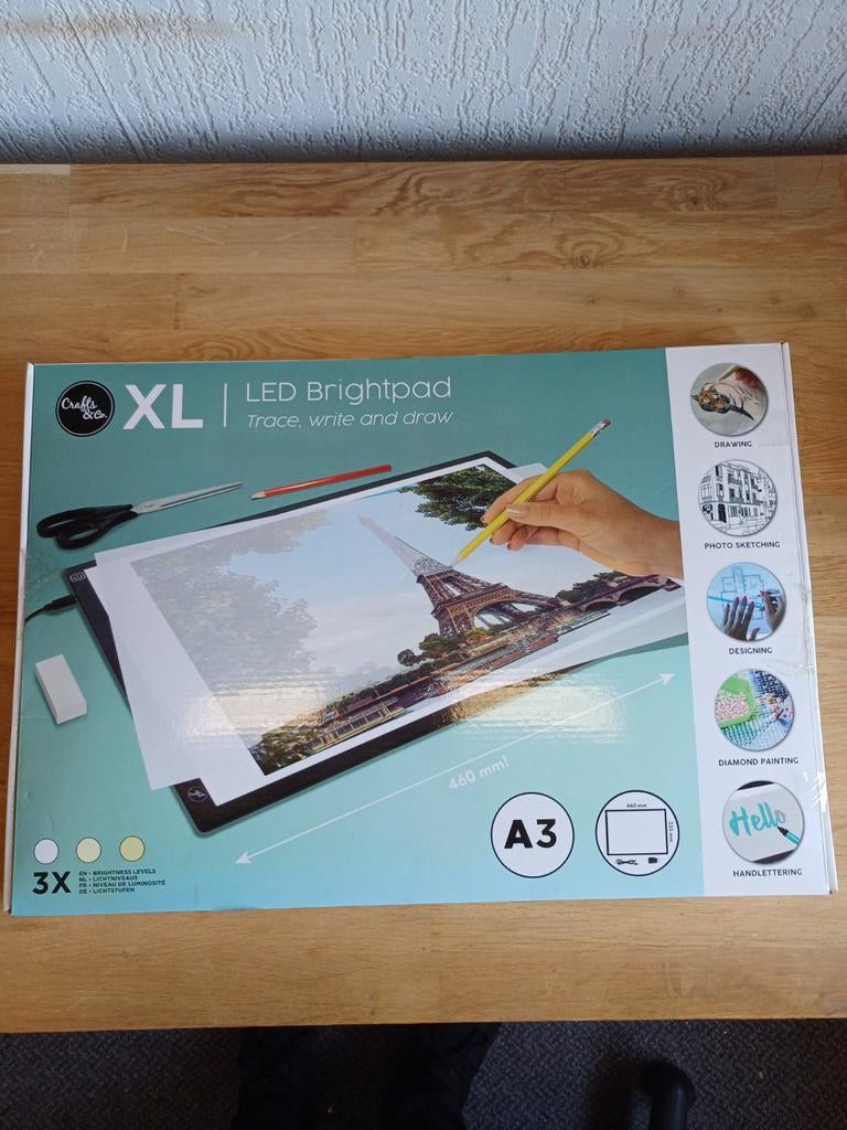 Led brightpad ,A3, in doos., Ophalen of Verzenden, Gebruikt