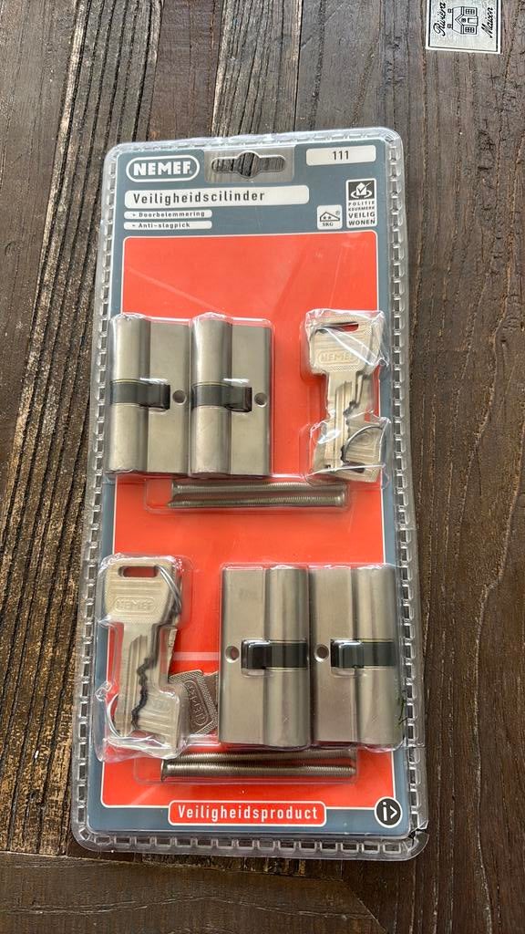 Nemef veiligheidscilinder 111/9, Ophalen of Verzenden, Zo goed als nieuw, Slot
