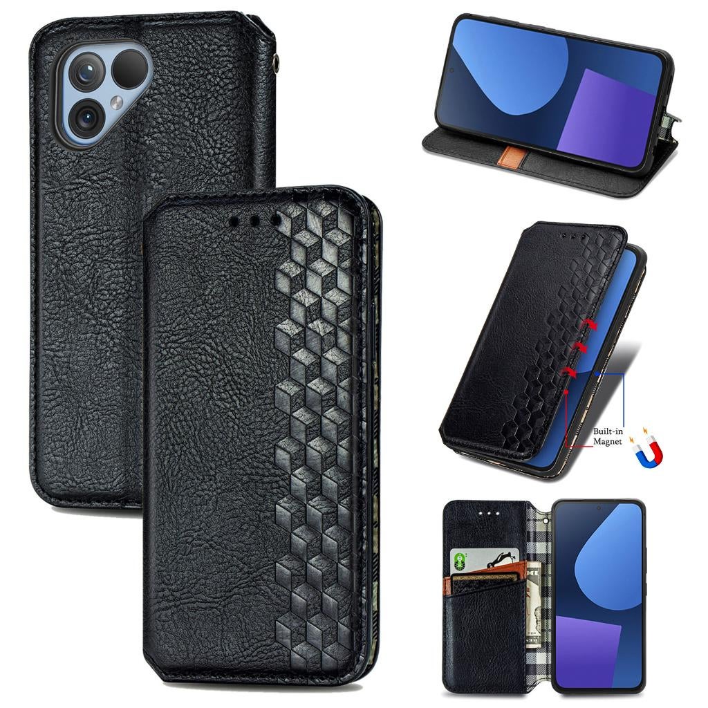 Luxe PU Lederen Wallet Case voor Fairphone 5 / 4 _ Zwart, Verzenden, Nieuw, Hoesje of Tasje