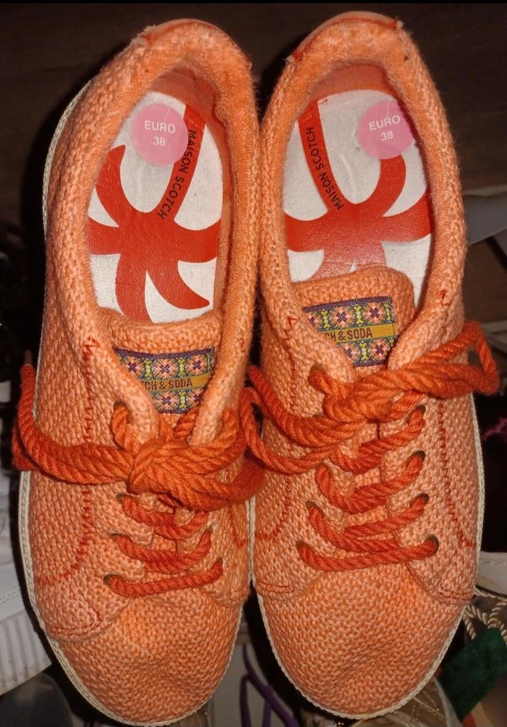Scotch & Soda Oranje Sneakers, Kleding | Dames, Schoenen, Ophalen of Verzenden, Sneakers of Gympen, Gedragen, Scotch & Soda