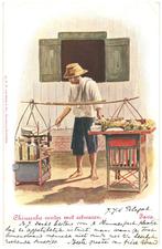 992355 Java 1904 Chineesche venter met etenswaren Indonesië, Ophalen of Verzenden, Voor 1920, Buiten Europa