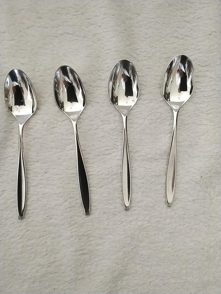 Wilkens 90 verzilverde lepels, set van 4, Antiek en Kunst, Ophalen of Verzenden