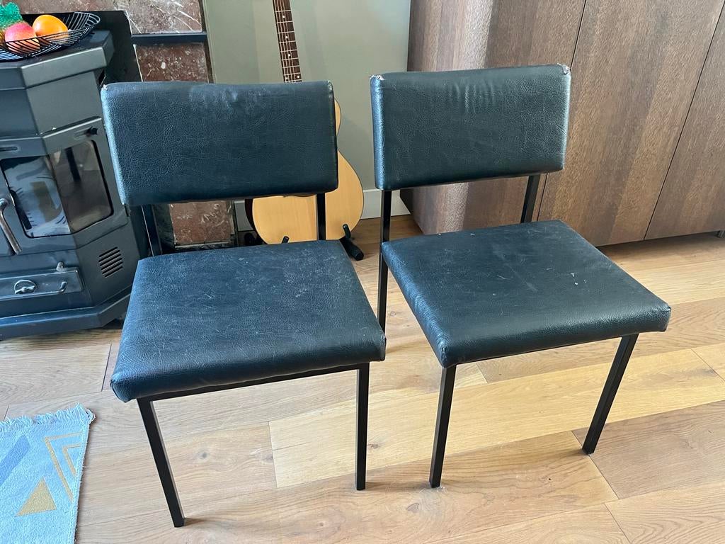 Martin Visser eetkamerstoelen (3 stuks), Ophalen, Gebruikt, Drie, Zwart