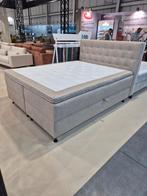 boxspring 160 cm - van 1.499,- voor 699,- sample sale, Ophalen, Gebruikt, Beige, Tweepersoons