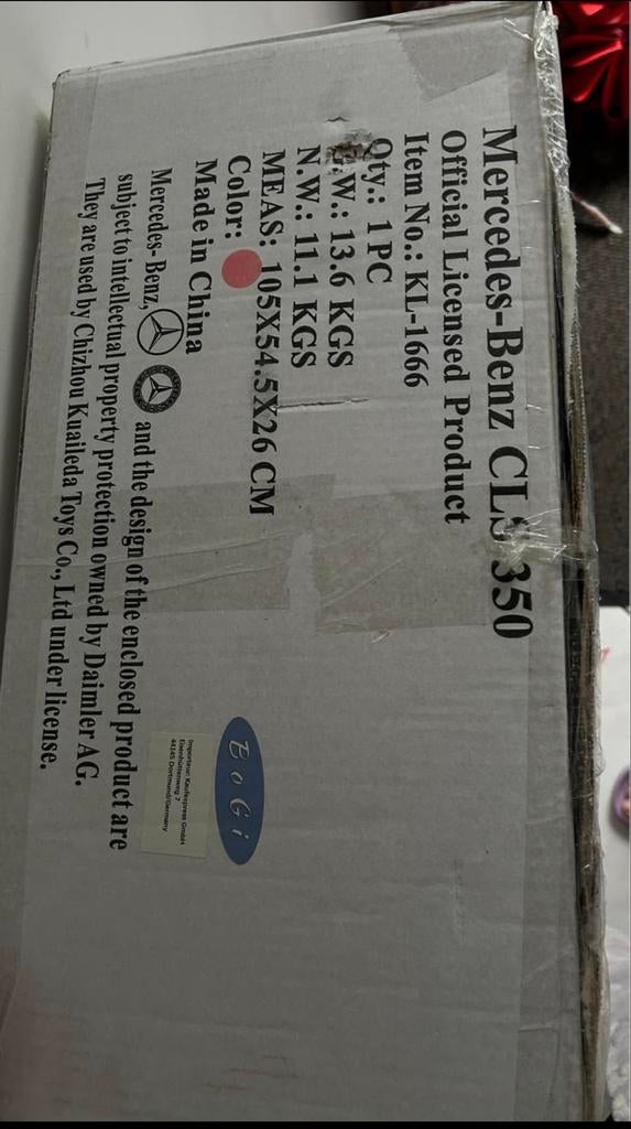 Mercedes CLS350 Elektrische Kinderauto - Roze, Ophalen of Verzenden, Nieuw