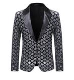 Heren zilveren ruiten glitter colbert blazer jasje mannen, Kleding | Heren, Verzenden, Nieuw, Overige maten