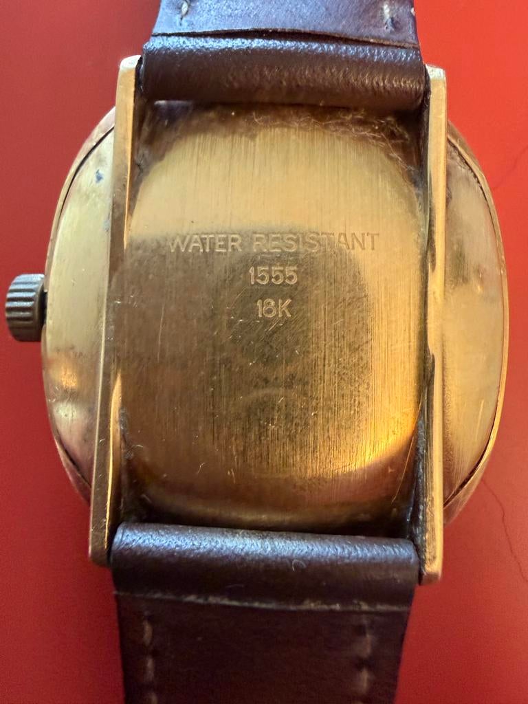 Rood gouden Bücherer horloge 18 krt. Automaat, Overige merken, Polshorloge, Ophalen of Verzenden, Goud