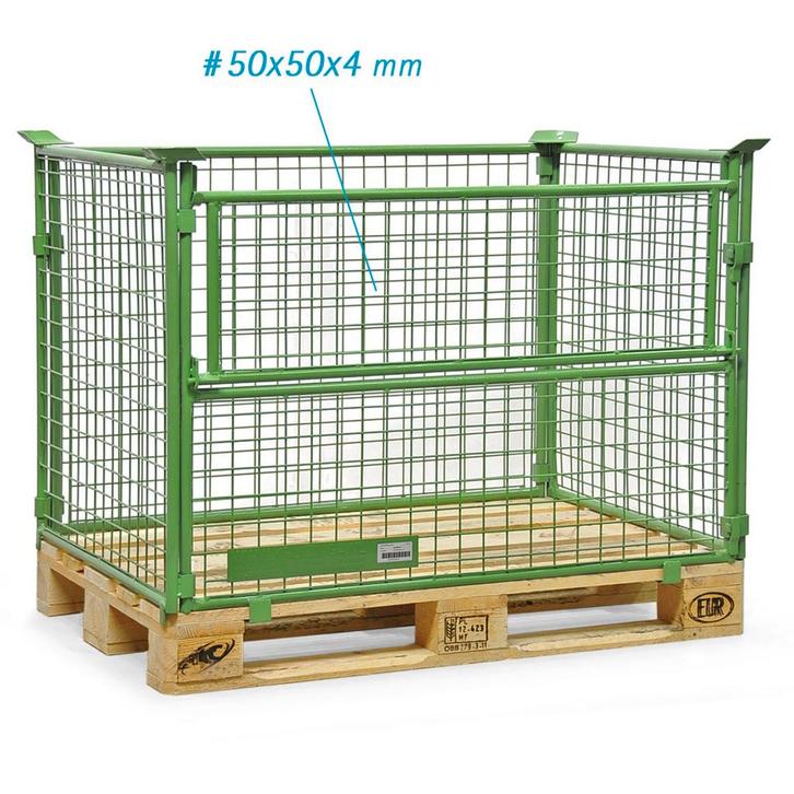 Metalen pallet opzetrand 120x80x80 cm passend op europallet, Doe-het-zelf en Verbouw, Kratten en Dozen, Overige typen, 100 cm of meer
