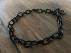 Zwarte rvs halsband, Dieren en Toebehoren, Ophalen of Verzenden, Zo goed als nieuw