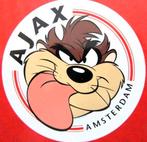 Vintage Ajax Supporter postkaart met Taz sticker (uit 2000), Verzamelen, Ophalen of Verzenden, Zo goed als nieuw, Sport
