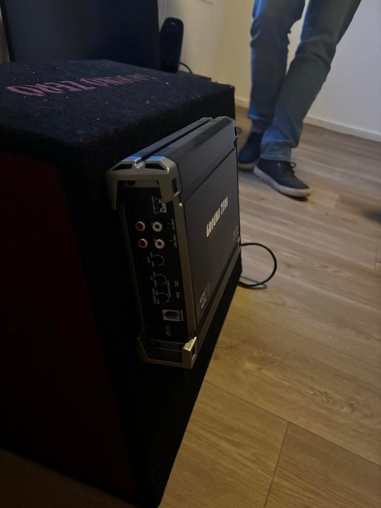 Ground Zero Subwoofer met Versterker (Zonder Kabels), Ophalen of Verzenden, Nieuw