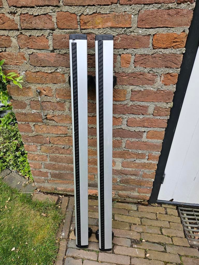 Dakdragers Volvo / Thule Wingbar voor dakrail, Auto diversen, Dakdragers, Ophalen, Gebruikt