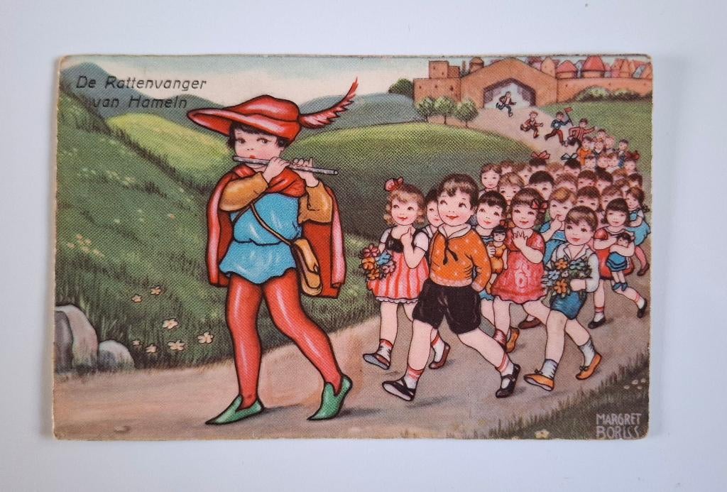 Antieke ansichtkaart Margret boriss, Ophalen, 1920 tot 1940, Gelopen, Overige thema's