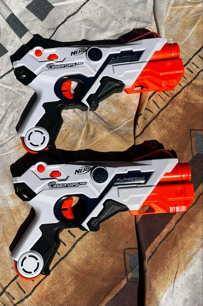 Nerf Laser Ops Pro Alphapoint Laserpistolen (2 stuks), Ophalen of Verzenden, Zo goed als nieuw