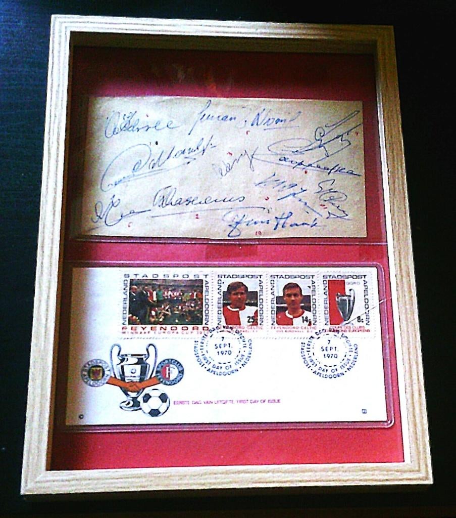 LEGENDARISCHE ORIGINELE HANDTEKENINGEN FEYENOORD  1970, Ophalen of Verzenden, Gebruikt, Feyenoord, Spelerskaart