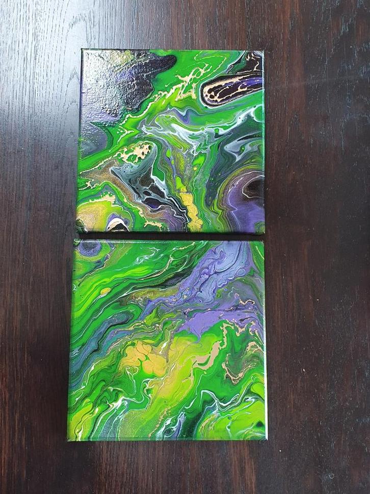 Canvas schilderijen, Antiek en Kunst, Kunst | Schilderijen | Abstract, Ophalen of Verzenden