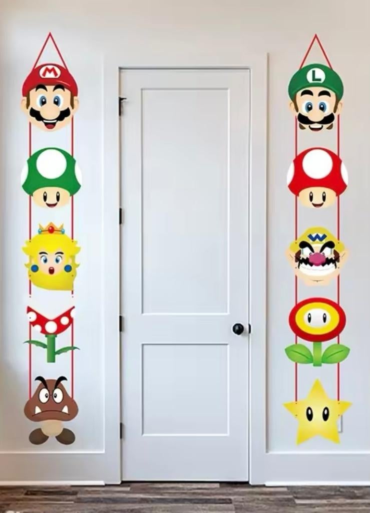 Pakket SUPER MARIO versiering, banner, ballonnen, slingers, Hobby en Vrije tijd, Feestartikelen, Verzenden, Nieuw, Versiering