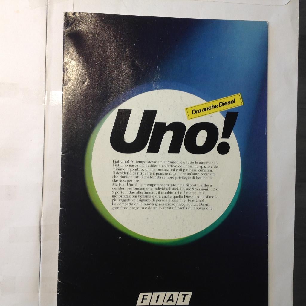 Fiat Uno folder Italiaans 24 blz 1983, Ophalen of Verzenden, Nieuw, Overige merken