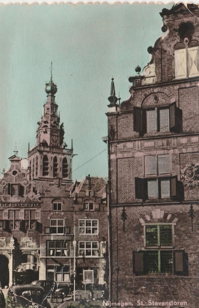NIJMEGEN St. Stevens Toren kl.f. 1956, Verzamelen, Ansichtkaarten | Nederland, Gelopen, Gelderland, 1940 tot 1960, Verzenden