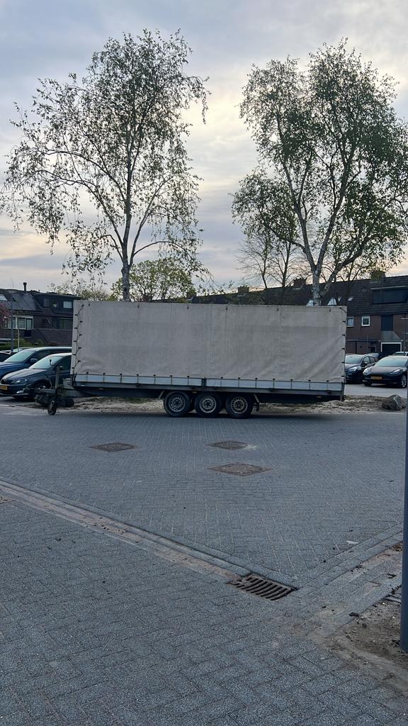 Hapert triasser huifaanhanger 6 meter 3 asser, Auto diversen, Aanhangers en Bagagewagens, Ophalen, Gebruikt