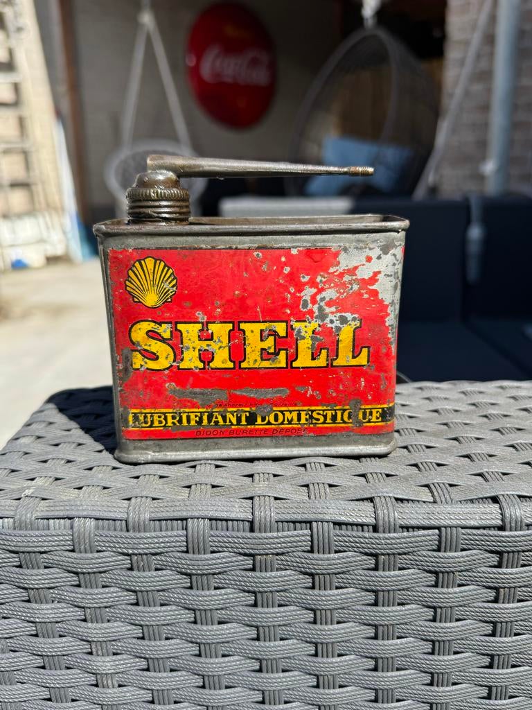 Zeldzaam SHELL olie blikje, Verzamelen, Gebruikt, ., ., .