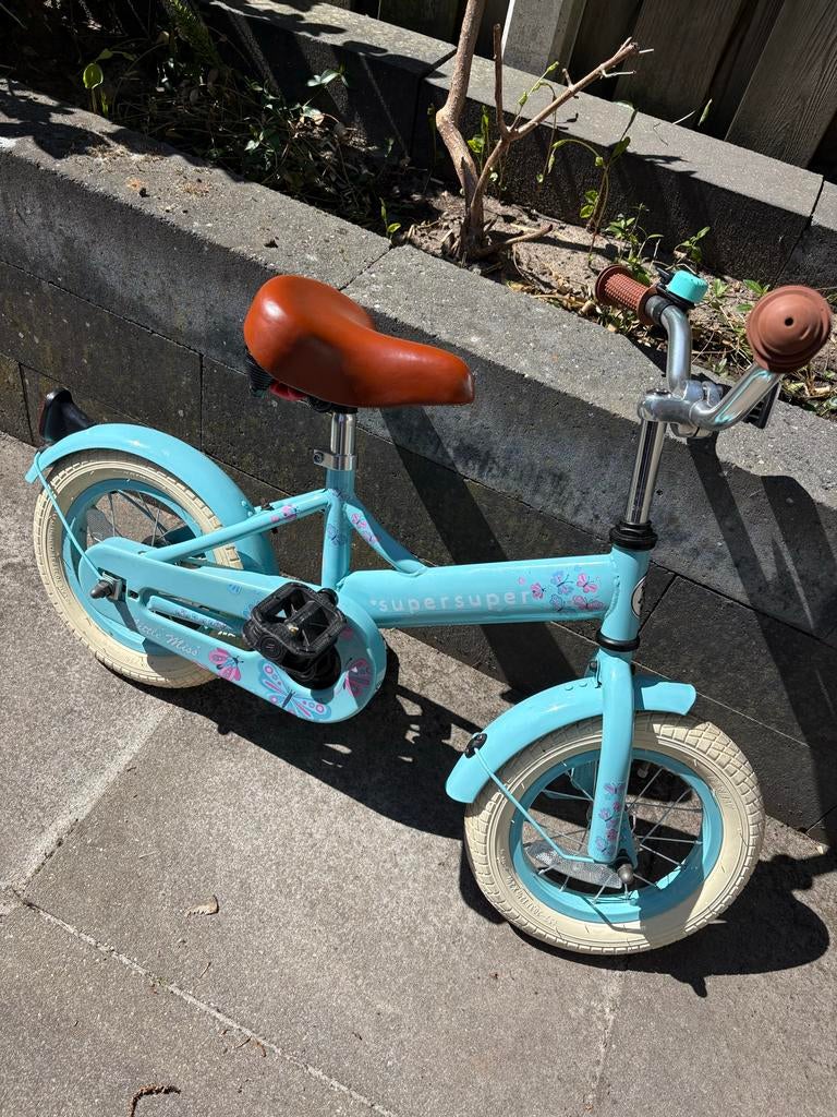 12 inch meisjesfiets met zijwieltjes, Fietsen en Brommers, Fietsen | Meisjes, Ophalen, Terugtraprem, 14 inch of minder, Webshop