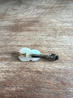 Vintage Broche Viool Parelmoer, Overige materialen, 4 tot 7 cm, Gebruikt, Overige kleuren