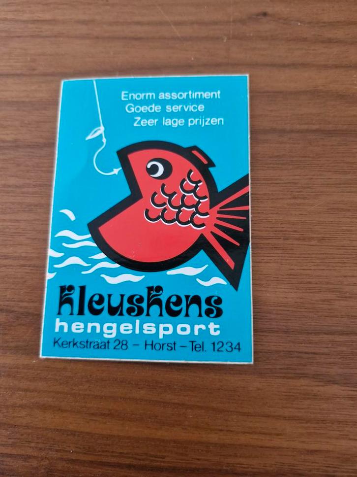 6431 Kleushens Hengelsport sticker, Verzamelen, Stickers, Ophalen of Verzenden